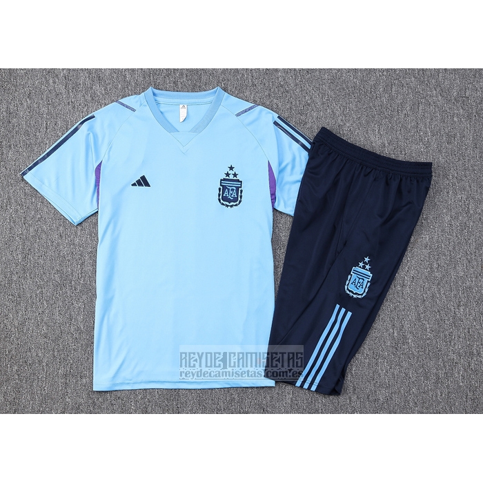 Chandal del Argentina Manga Corta 2023-2024 Azul - Pantalon Corto